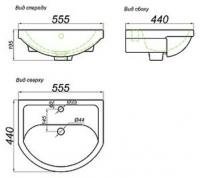 Раковина Aqwella Уют 55 4620008192765