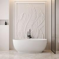 Ванна из искусственного камня Abber Stein 150x78 AS9641-1.5 белый матовый