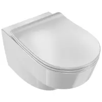 Унитаз подвесной Jacob Delafon Odeon Rive Gauche EDR102-00 + E24889-00 безободковый, с сиденьем микролифт, белый