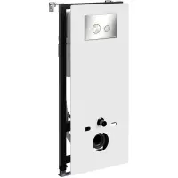 Инсталляция для унитаза WasserKRAFT Abens 20 20TLT.010.ME.WH.BN01 с кнопкой смыва, никель