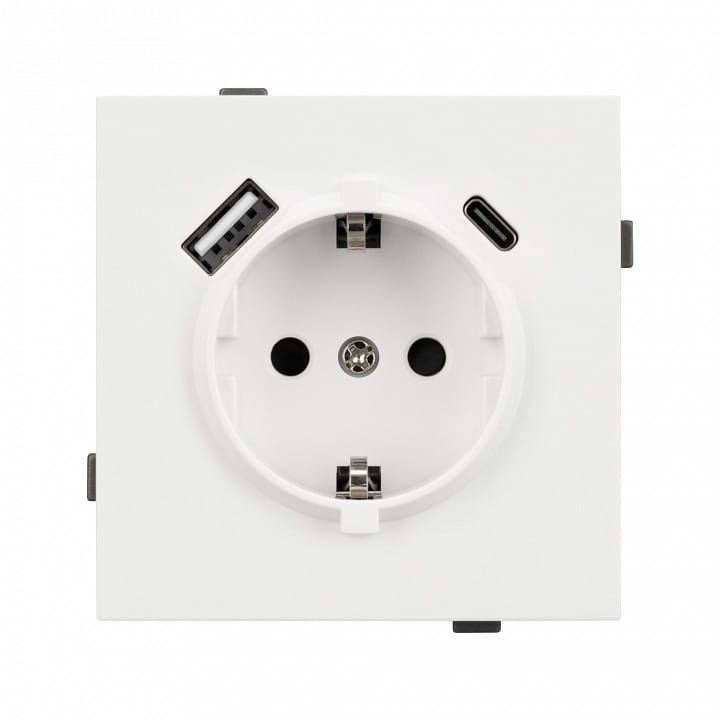 Розетка 2хUSB type A и C без рамки Arlight SCT-TENDO 054610