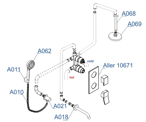 Комплект для ванны WasserKRAFT А171668