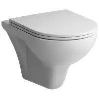 Унитаз подвесной AM.PM Gem C901700SC безободковый, с сиденьем микролифт, белый