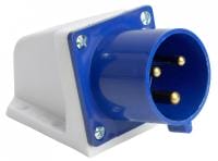 Вилка угловая 2P+PE Stekker  49445