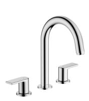 Смеситель для раковины hansgrohe Vernis Shape 71563000 на 3 отверстия со сливным гарнитуром хром