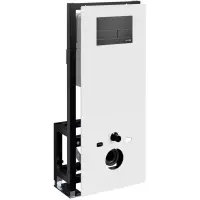 Инсталляция для унитаза WasserKRAFT Glan 66 66TLT.010.ME.WH.MB04 с кнопкой смыва, черный матовый