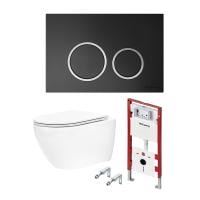Комплект унитаз с инсталляцией TECE TECEspring R K955102WCR черный