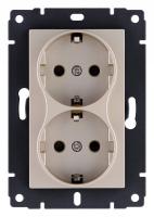 Розетка двойная с заземлением, без рамки Kollinger  REA-032GD