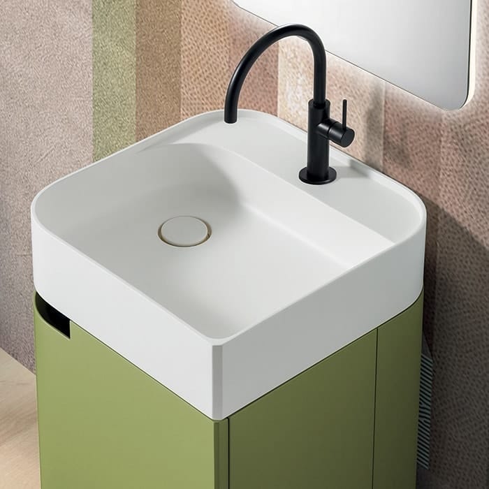 Тумба с раковиной Oasis Profilo 45 0PFBFS0451D1 мятный/белый