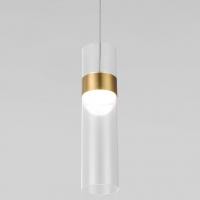 Подвесной светильник Eurosvet Lumen 50244/1 LED латунь/прозрачный