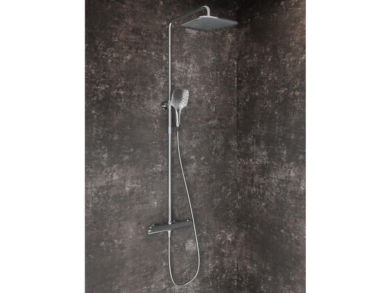Душевая стойка Ravak Flat FL 091.00CR X070442 с термостатом