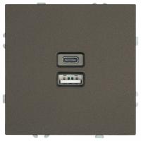 Розетка 2хUSB type A и C без рамки Stekker Эмили 49931