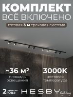 Комплект трековый Hesby Lighting Skylite №3 HSBL_kompl_S003_NI3B3K