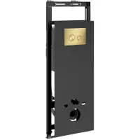 Инсталляция для унитаза WasserKRAFT Salm 27 27TLT.010.ME.BL.MG01 с кнопкой смыва, золотой матовый