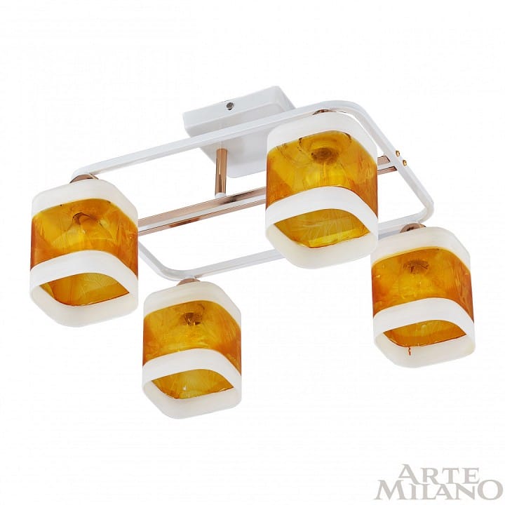 Потолочная люстра Arte Milano AMALFI-322008 322008/4 WH+FG