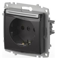 Розетка с заземлением с крышкой без рамки Elbi Eleсtriс Zena Vega 609-011000-218