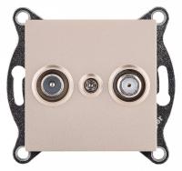 ТВ-розетка и SAT-розетка оконечная без рамки Kollinger  REA-035GD