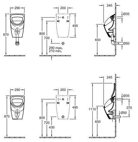 Писсуар Villeroy&Boch O.novo 755701R1