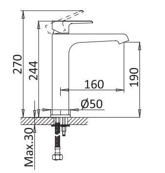Смеситель для раковины Cezares Nautic NAUTIC-LC-BIO белый