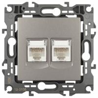 Розетка двойная Ethernet RJ-45 без рамки Эра Эра 12 12-3108-16