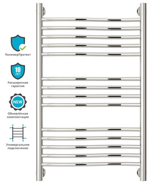 Полотенцесушитель водяной Сунержа Флюид 80x50 00-0222-8050