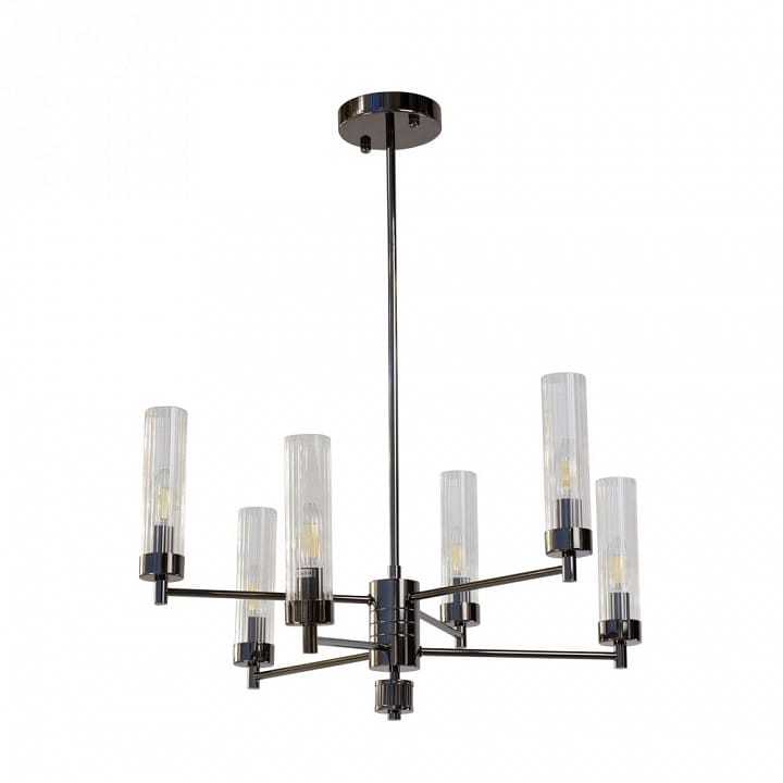 Люстра на штанге AM-Group INDIGO INDIGO SP6 PEARL BLACK