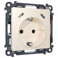Розетка с заземлением и 2хUSB type C, без рамки Ambrella Volt ALFA MA330510