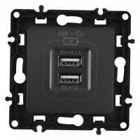 Розетка USB, без рамки Arte Milano am-217 217.46-1.black