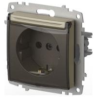 Розетка с заземлением с крышкой без рамки Elbi Eleсtriс Zena Vega 609-011400-218