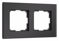Рамка на 2 поста Werkel Senso (черный, стекло soft-touch) W0023108