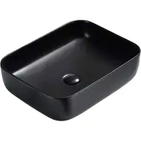 Раковина-чаша CeramaLux 2105-1МВ 50x39,5 см, накладная, черный матовый