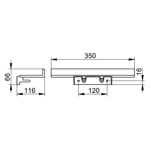 Полочка Keuco Reva 12858370000 черная матовая
