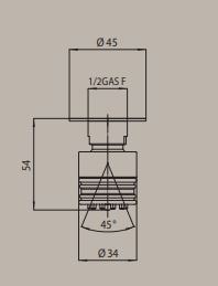 Форсунка Bossini Liberty I00286.094 никель