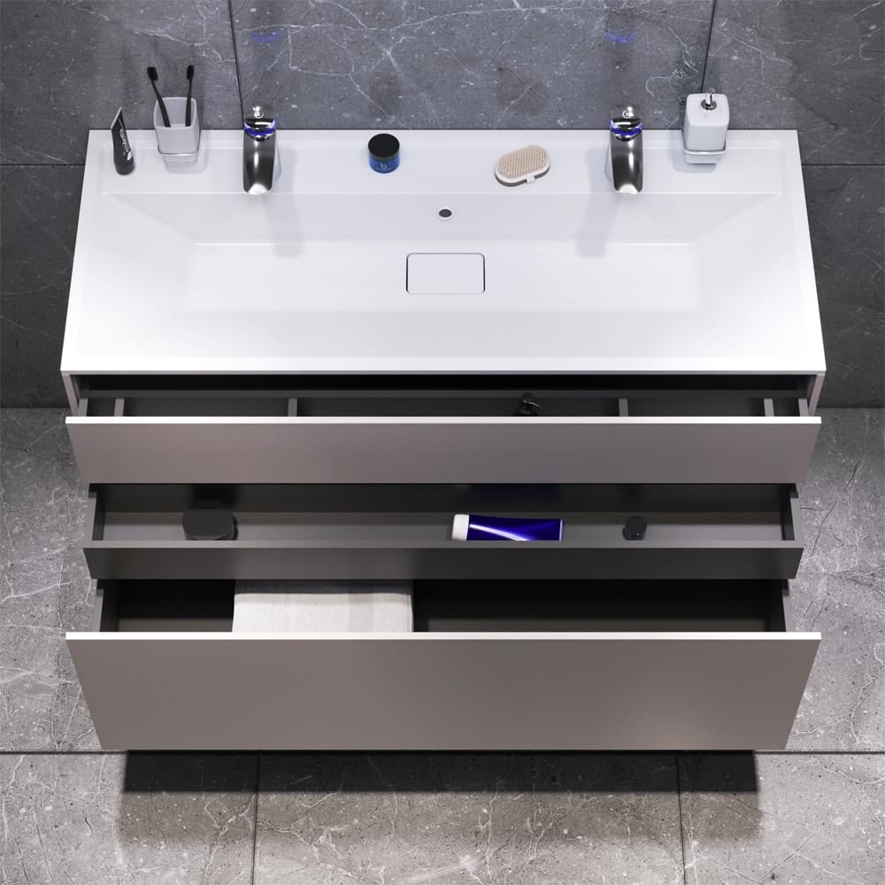 Тумба под раковину AM.PM Inspire V2.0 M50AFHX1203EGM 120 см серый матовый