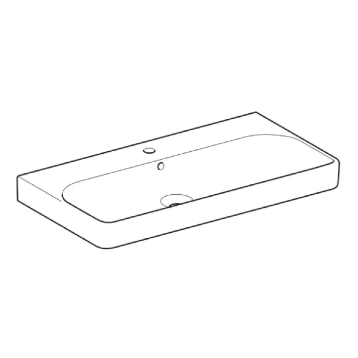 Раковина 90x48 см Geberit Smyle Square 500.251.01.1