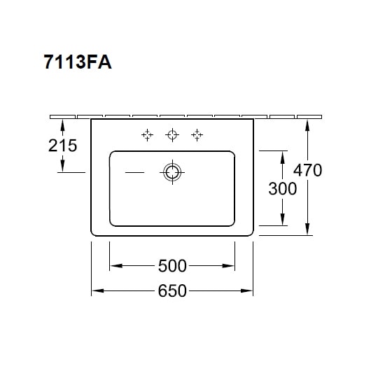 Раковина Villeroy&Boch Subway 2.0 7113FA01