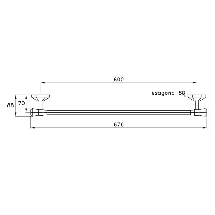 Полотенцедержатель Stella Eccelsa 60 EC 10002 AU00 золото
