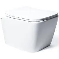 Унитаз подвесной Charus Alva EWC700-114WT безободковый, торнадо, с сиденьем микролифт, белый