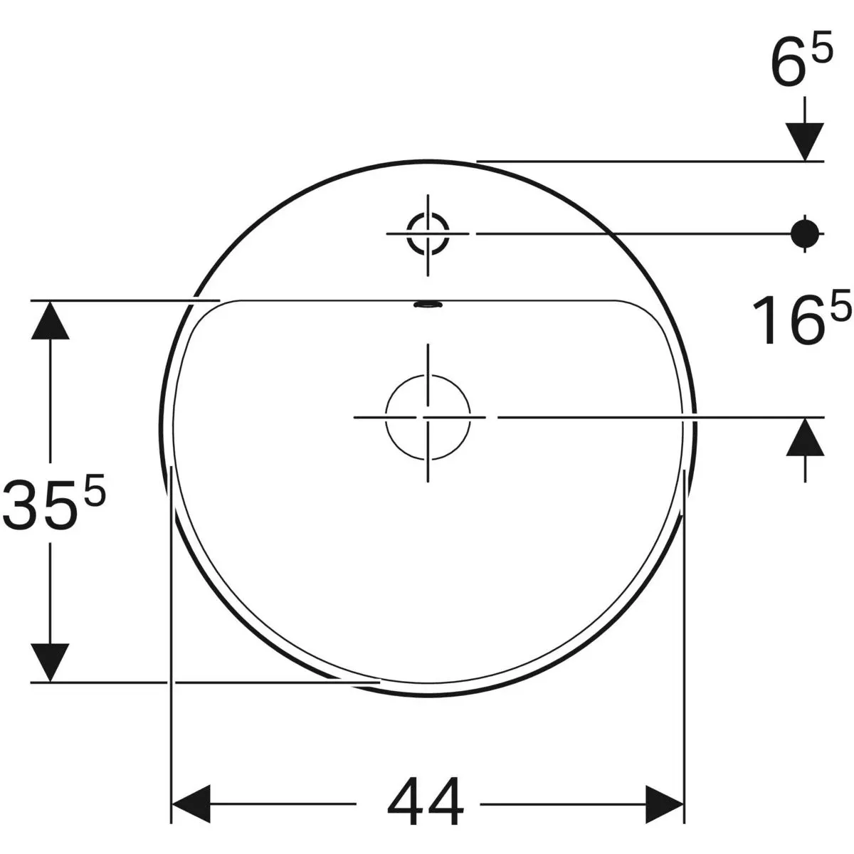 Раковина 48x48 см Geberit VariForm 500.704.01.2