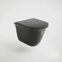 Унитаз подвесной Grossman GR-4412BMS безободковый, с сиденьем микролифт, черный матовый