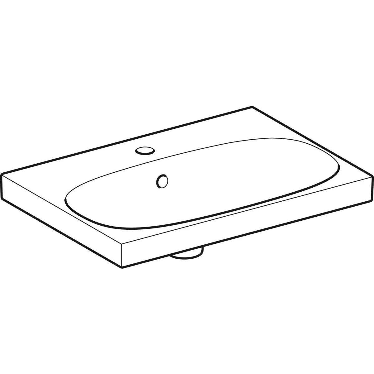 Раковина 60x42,2 см Geberit Acanto 500.631.01.2