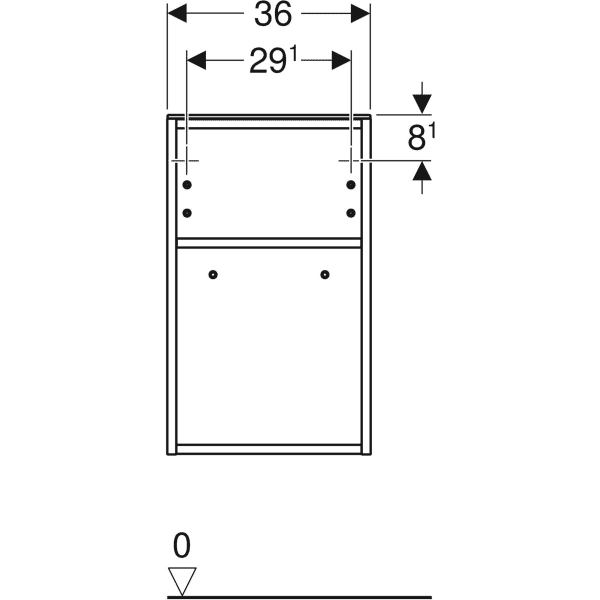 Шкаф навесной Geberit Smyle Square 36 500.358.JR.1 пекан