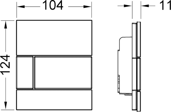 Клавиша смыва Tece square 9242800 для писсуара