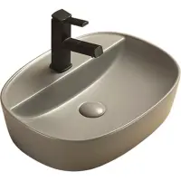 Раковина-чаша CeramaLux 78239MH-5 50,5x38,5 см, накладная, светло-серый матовый