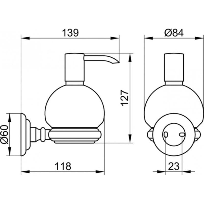 Дозатор жидкого мыла Keuco Astor 02153019000 хром/белый матовый