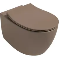 Унитаз подвесной Isvea Sentimenti Neo 10AR02010-2H безободковый, коричневый матовый