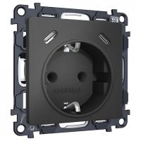 Розетка с заземлением и 2хUSB type C, без рамки Ambrella Volt ALFA MA910510