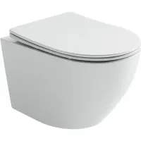 Унитаз подвесной Ceramica Nova Uno CN11001 безободковый, с сиденьем микролифт, белый