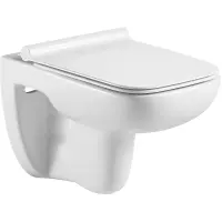 Унитаз подвесной Terminus Ното 04W50х35W безободковый, с сиденьем микролифт, белый