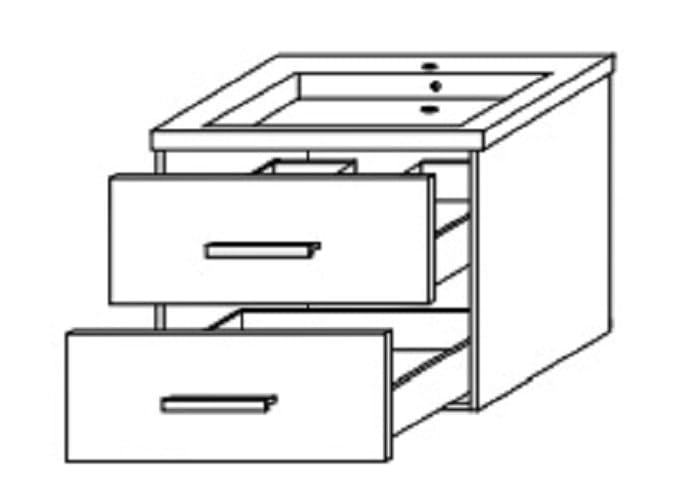Тумба под раковину Gorenje Quadra F 60.77 (791467) белый глянец
